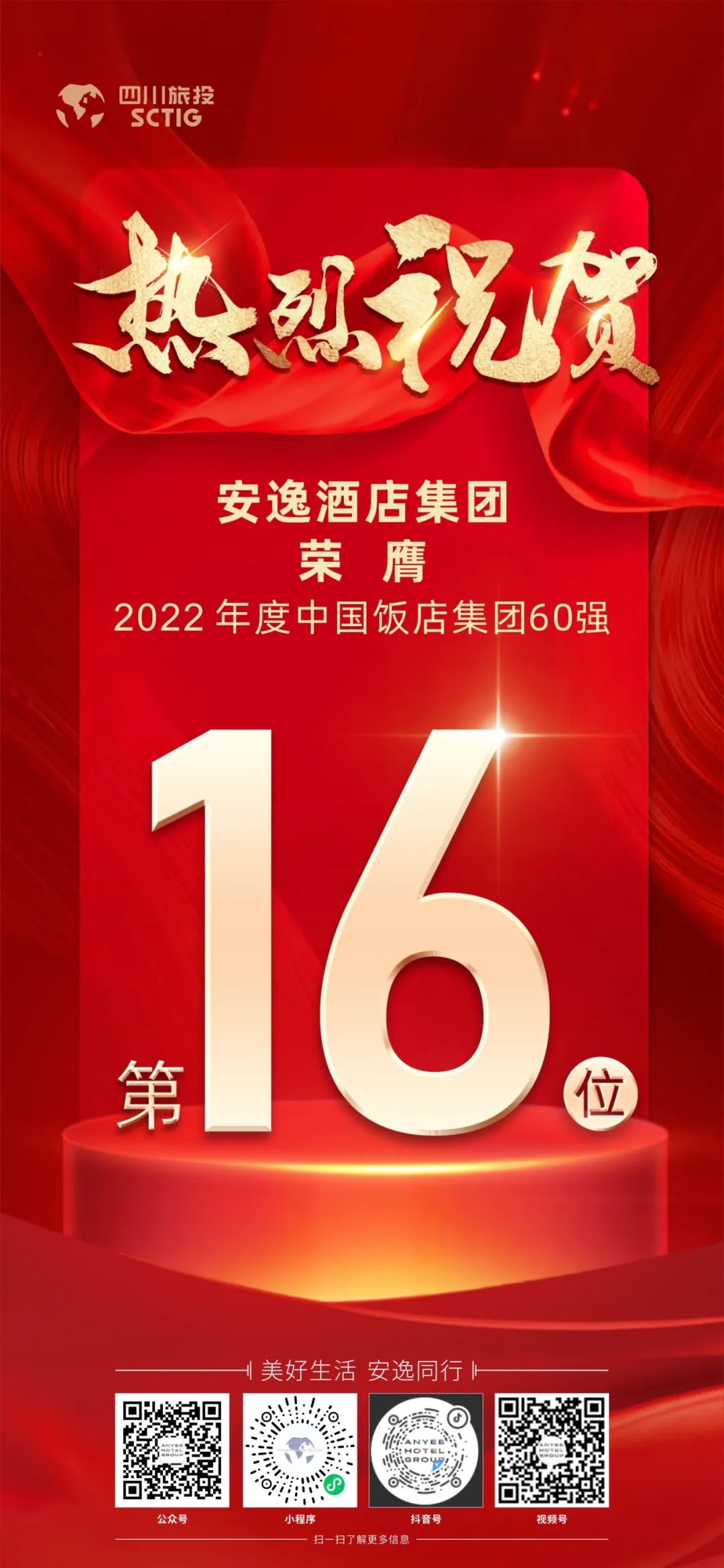 四川k8凯发集团荣膺“2022年度中国饭店集团60强”